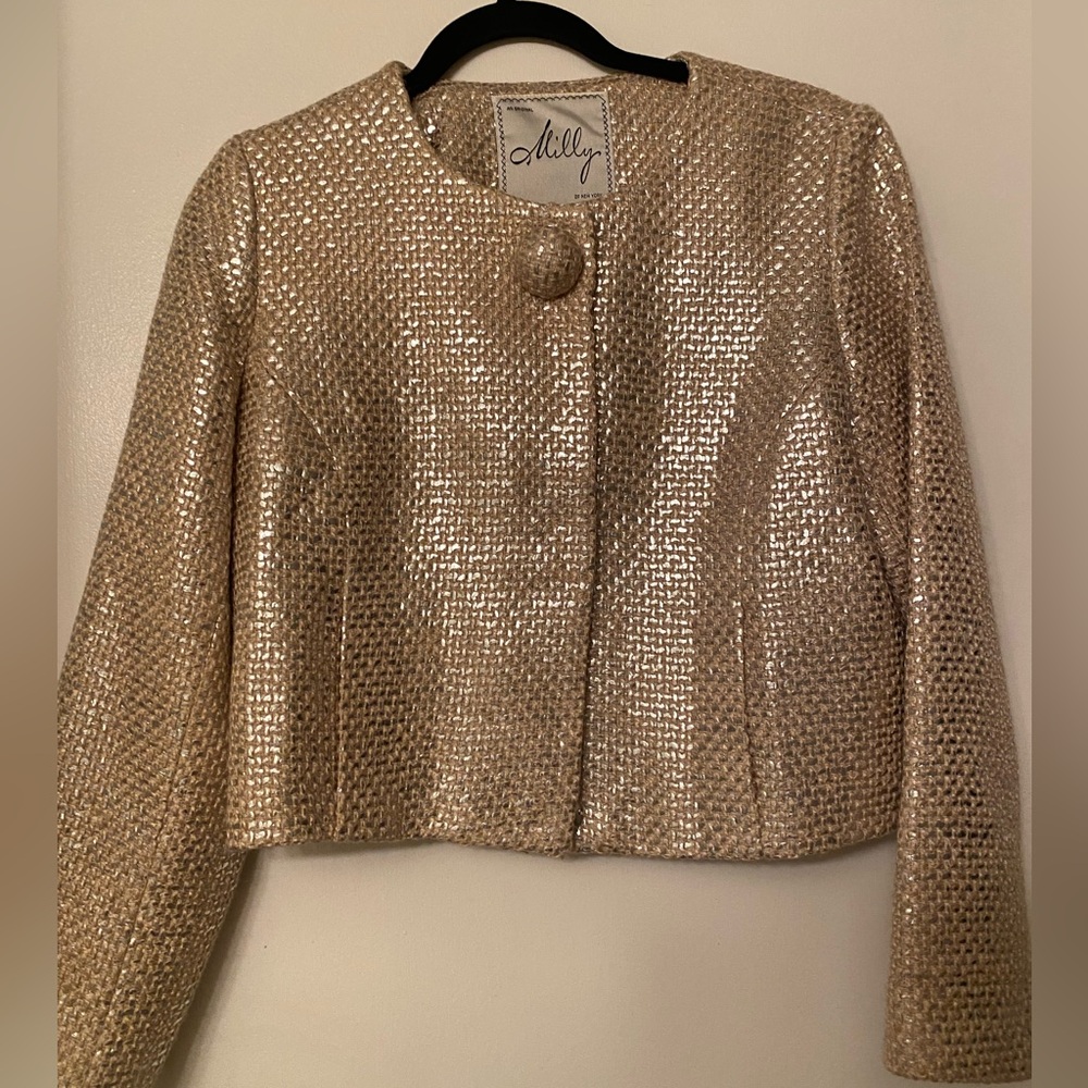 Milly Metallic Gold Blazer